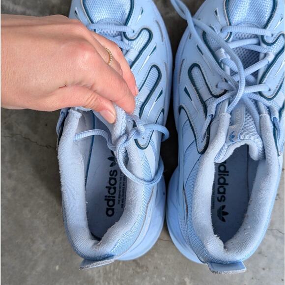 Adidas EQT Gazelle EE4822 Low Top Leather/Mesh Snealers in Glow Blue, size 8.5 - Picture 7 of 9